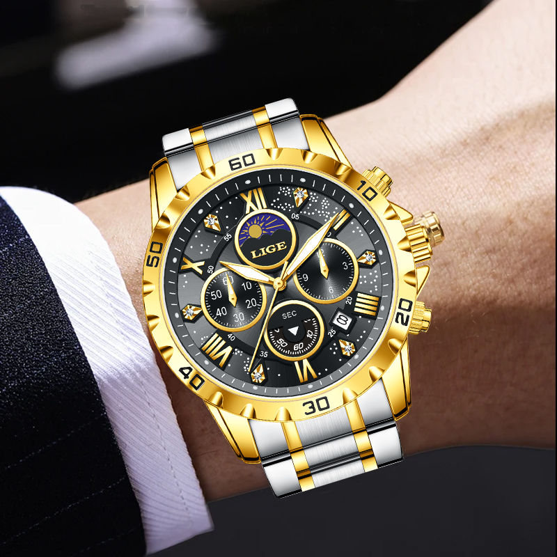 Luxury Watch Brands - LUIK Topmerk Luxe Quartz Man Horloge