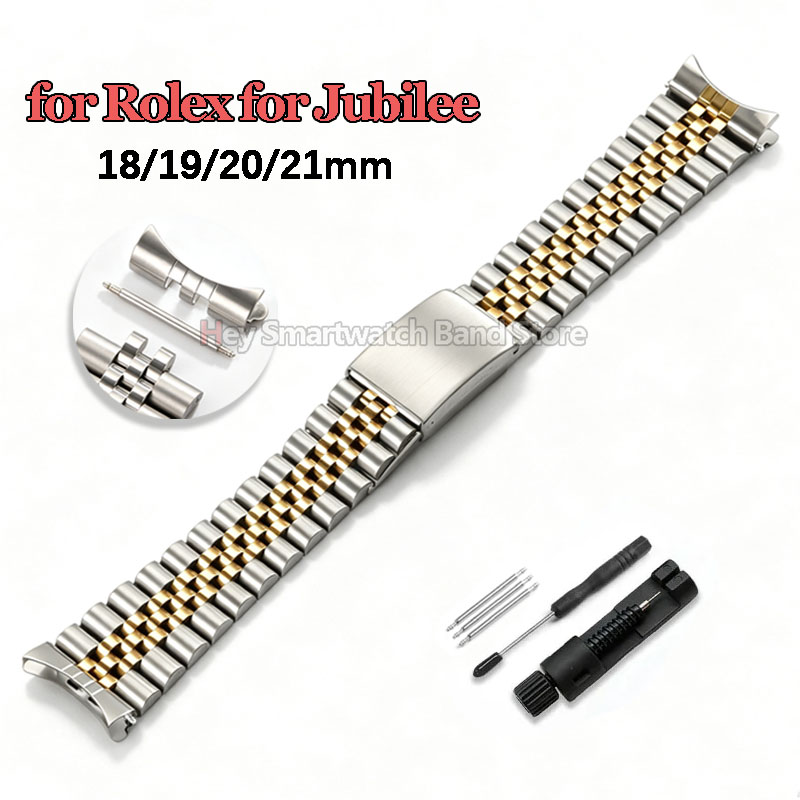 Rolex Watch Datejust - Horlogeband met gebogen uiteinden voor Rolex