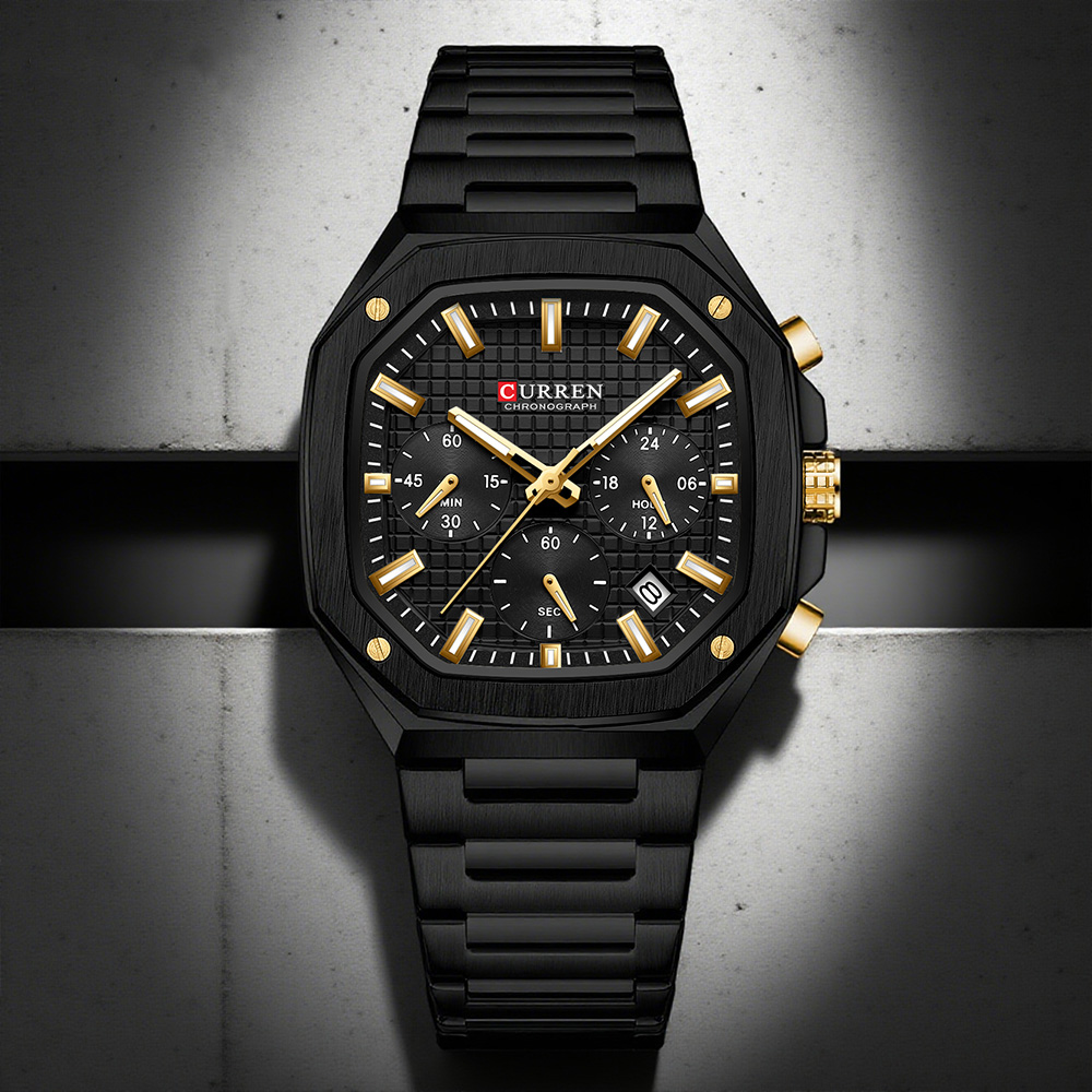 CURREN Luxe Vierkant Chrono Ho - Luxury Watch And Bracelet recensie en prijs