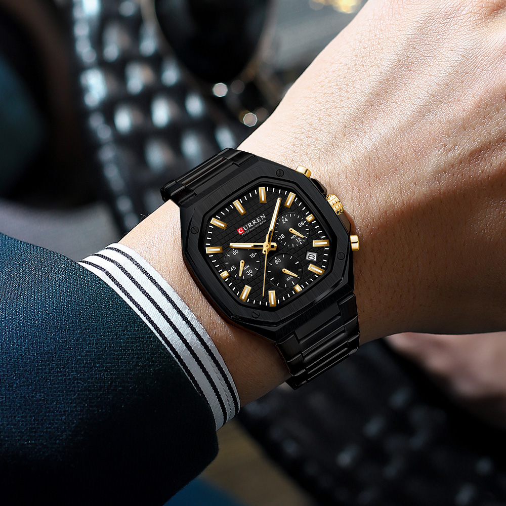 CURREN Luxe Vierkant Chrono Ho - Luxury Watch And Bracelet recensie en prijs